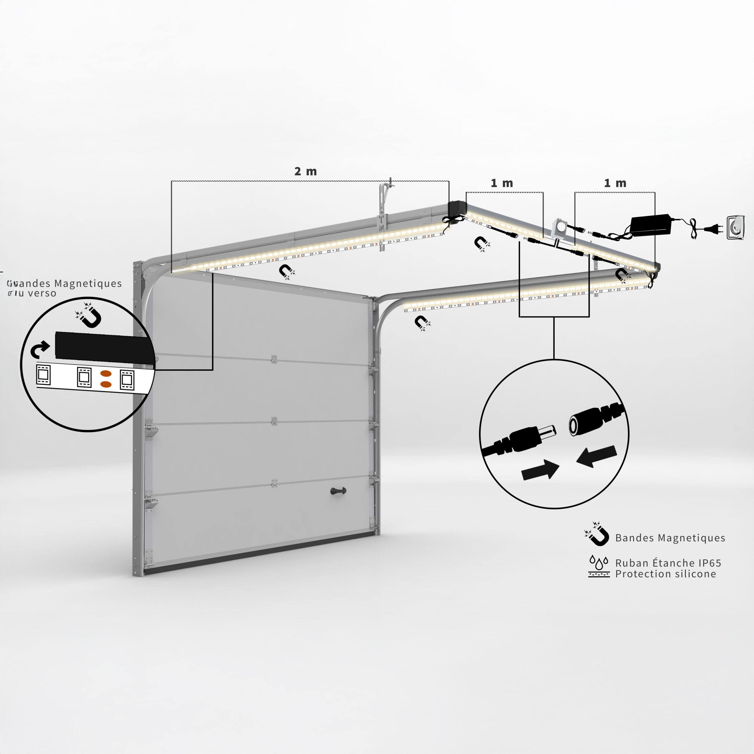 Kit éclairage LED intérieure magnétique – Image 2
