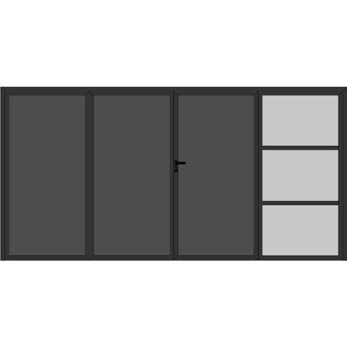 Porte Alu vitrée 4 Vantaux 4.11