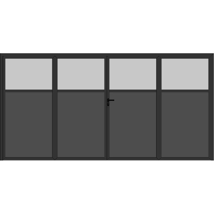 Porte Alu vitrée 4 Vantaux 4.2