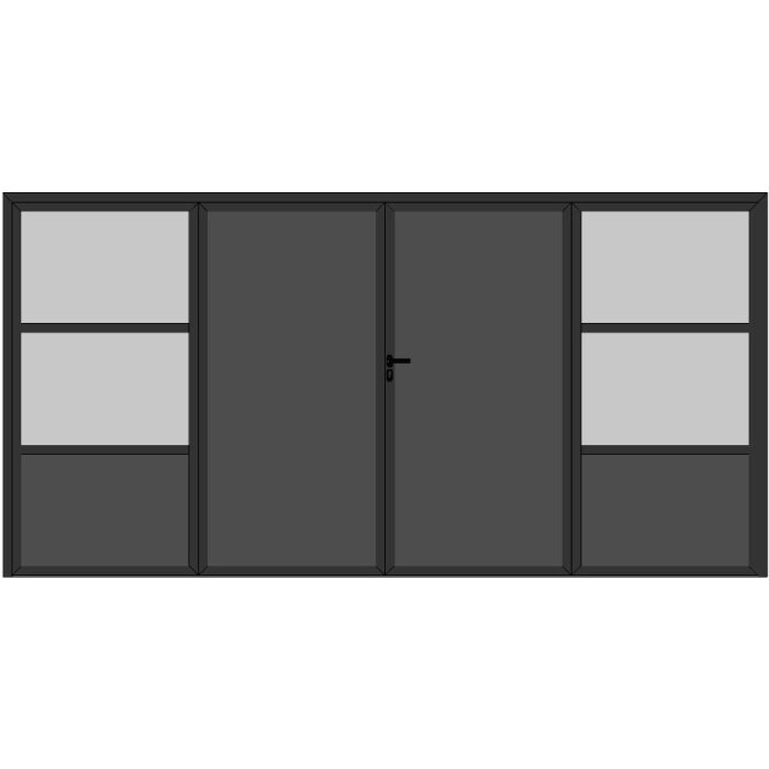 Porte Alu vitrée 4 Vantaux 4.6